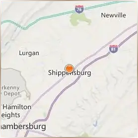 Shippensburg University of Pennsylvania Location Map