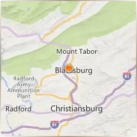 Virginia Polytechnic Institute and State University Location Map
